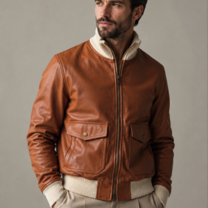 Cognac Terrain Bomber Jacket