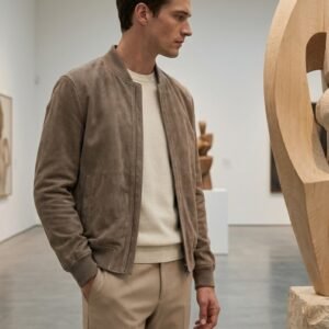 Taupe Serene Bomber Jacket
