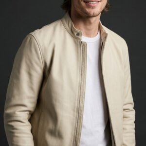 Ivory Aura Biker Jacket