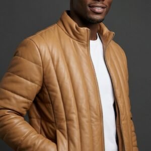 Camel Sculpt Puffer Jacket