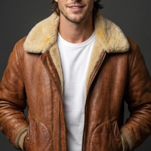 Cognac Relic Aviator Jacket